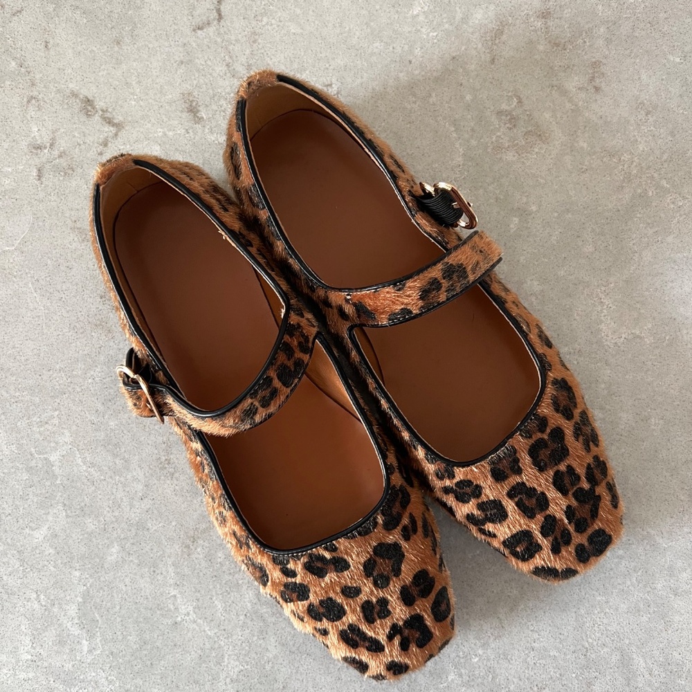 Amazon Leopard Print Flats with Buckle - Picture 3 of 5